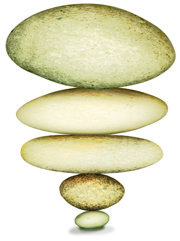 image of reversed stack stones